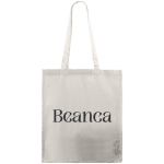 Shopper in cotton canvas riciclato con manici lunghi 240 g/m2 color naturale sesta vista