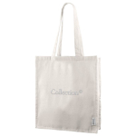 Shopper in cotton canvas riciclato con manici lunghi 240 g/m2 color naturale vista dettaglio
