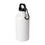 Borraccia in acciaio inox riciclato con moschettone da 400ml color bianco
