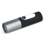 Torcia ricaricabile LED con diverse modalità e funzione zoom color nero