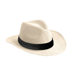 Cappello di carta con nastro in vari colori da personalizzare color beige prima vista