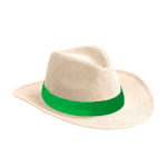 Cappello di carta con nastro in vari colori da personalizzare color beige prima vista