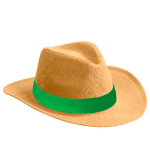 Cappello di carta con nastro in vari colori da personalizzare color camel prima vista