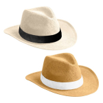 Cappello di carta con nastro in vari colori da personalizzare prima vista