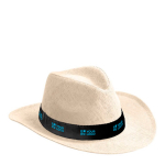 Cappello di carta con nastro in vari colori da personalizzare vista area di stampa