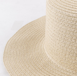 Cappello in carta color naturale con nastro colorato da personalizzare color naturale quarta vista