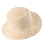 Cappello in carta color naturale con nastro colorato da personalizzare seconda vista