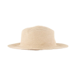 Cappello in carta color naturale con nastro colorato da personalizzare terza vista