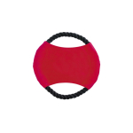 Frisbee ideale per animali domestici con corda resistente in cotone color rosso prima vista