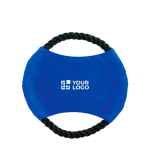 Frisbee ideale per animali domestici con corda resistente in cotone vista area di stampa