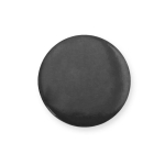 Spilla rotonda con finitura brillante e chiusura a spilla di sicurezza color nero prima vista