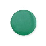 Spilla rotonda con finitura brillante e chiusura a spilla di sicurezza color verde seconda vista
