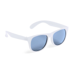 Occhiali da sole in vari colori opachi con lenti nere traslucide color bianco prima vista