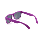 Occhiali da sole in vari colori opachi con lenti nere traslucide color fucsia quarta vista