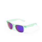 Occhiali da sole con design in colori traslucidi e lenti specchiate