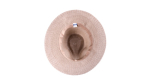 Cappello stile cowboy in materiale sintetico con nastro personalizzabile quarta vista