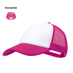 Cappellino trucker in poliestere a 5 pannelli con chiusura regolabile