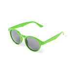 Occhiali da sole con lenti nere e forma circolare UV400 color verde prima vista