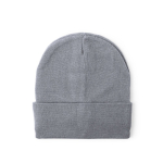 Berretto elastico in maglia con risvolto da personalizzare color grigio chiaro prima vista
