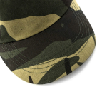 Cappellino a 5 pannelli in cotone e poliestere con design mimetico color mimetico  sesta vista