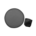 Frisbee pieghevole in poliestere con piccola custodia coordinata color nero prima vista