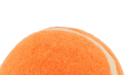 Pallina per animali domestici in gomma rivestita di materiale morbido color arancione prima vista