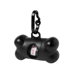 Dispenser di 15 sacchetti per animali domestici a forma di osso color nero prima vista