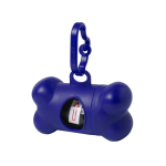 Dispenser di 15 sacchetti per animali domestici a forma di osso color blu seconda vista