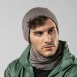 Berretto sportivo invernale in poliestere e pile da 280 g/m2 color grigio vista ambiente