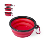 Ciotola pieghevole per animali domestici per solidi e liquidi da 450ml color rosso  sesta vista