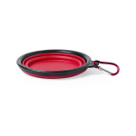 Ciotola pieghevole per animali domestici per solidi e liquidi da 450ml color rosso prima vista