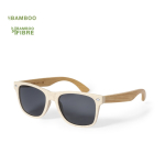 Occhiali da sole con aste in bambù e lenti nere con protezione UV400