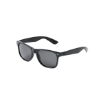 Occhiali da sole in RPET con lenti nere con protezione UV400 color nero prima vista