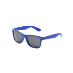 Occhiali da sole in RPET con lenti nere con protezione UV400 color blu prima vista