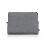 Custodia in RPET per laptop con interno completamente imbottito color grigio prima vista