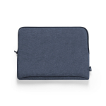 Custodia in RPET per laptop con interno completamente imbottito color blu mare prima vista
