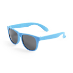 Occhiali da sole in fibra di grano con lenti nere UV400 color blu prima vista