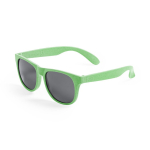 Occhiali da sole in fibra di grano con lenti nere UV400 color verde prima vista