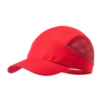 Cappello sportivo in microfibra con rete laterale color rosso prima vista