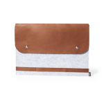 Custodia per laptop in feltro RPET con patta in similpelle 14'' seconda vista
