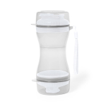 Set per animali con 2 scomparti e dosatori color bianco prima vista