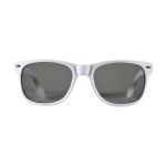 Occhiali da sole in stile retrò ideali per l’esterno UV400 color bianco seconda vista frontale