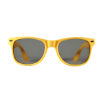 Occhiali da sole in stile retrò ideali per l’esterno UV400 color giallo seconda vista frontale