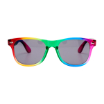 Occhiali da sole retrò con colori arcobaleno e protezione UV400 color multicolore seconda vista frontale
