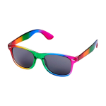 Occhiali da sole retrò con colori arcobaleno e protezione UV400 color multicolore
