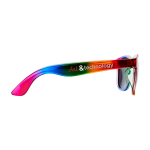Occhiali da sole retrò con colori arcobaleno e protezione UV400 color multicolore vista con stampa tampografica