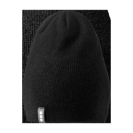 Berretto a coste elasticizzato a doppio strato Elevate Life color nero seconda vista posteriore