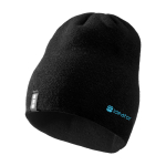 Berretto a coste elasticizzato a doppio strato Elevate Life color nero