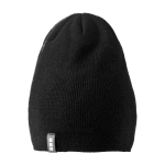 Berretto a coste elasticizzato a doppio strato Elevate Life color nero vista frontale
