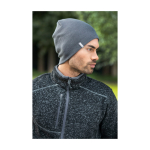 Berretto a coste elasticizzato a doppio strato Elevate Life color nero immagine stile di vita